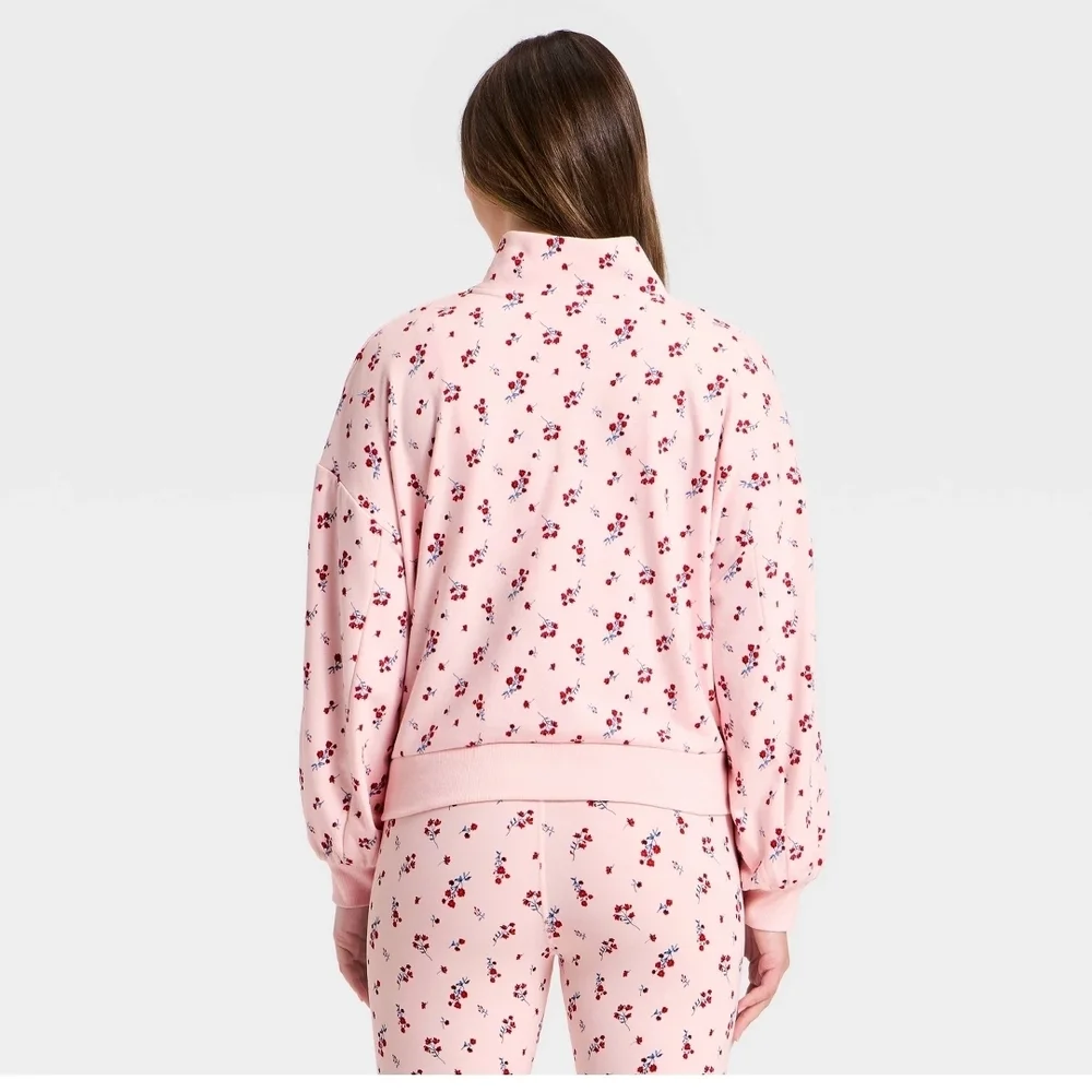 all in motion Pink Floral Pullover & Legging Work Out Or Errands Set - Picture 3 of 6